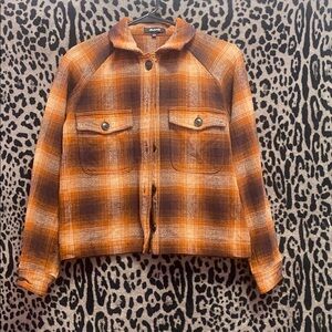 Plaid Orange and Brown Jacket
